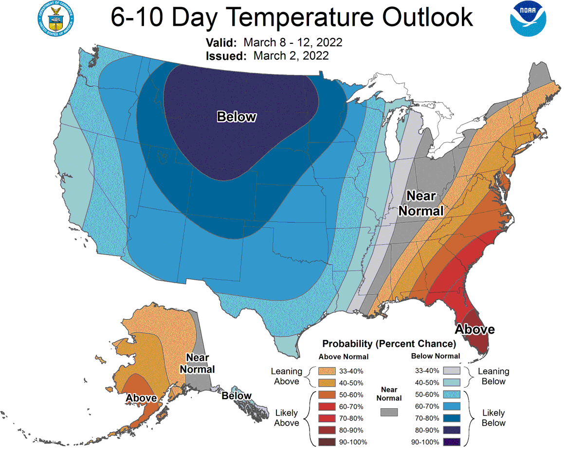 NIDIS Drought.gov (@noaadrought) on Twitter photo The La Niña pattern continues next week, according to <a href="/NOAA/">NOAA</a>’s <a href="/NWSCPC/">NWS Climate Prediction Center</a>.
Northern areas look relatively wet, while CA, the Southwest, and Southern Plains look dry. At least parts of the South/Southeast may buck that trend.
Winter temps return for the West Coast to the Midwest. The La Niña pattern continues next week, according to <a href="/NOAA/">NOAA</a>’s <a href="/NWSCPC/">NWS Climate Prediction Center</a>.
Northern areas look relatively wet, while CA, the Southwest, and Southern Plains look dry. At least parts of the South/Southeast may buck that trend.
Winter temps return for the West Coast to the Midwest.