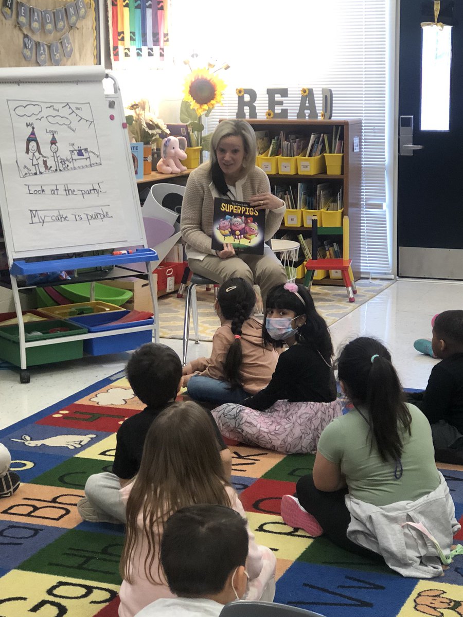 Our Kinders got a special treat for Read Across America Week! Thank you <a href="/Kathryn_Neal_55/">Kathryn Neal</a> for visiting and reading one of your favorite books!📕<a href="/ForestGroveES/">Forest Grove ES</a> <a href="/PathwaysLCPS/">LCPS Pathways</a> <a href="/FGESWrightRead/">Kimberly Wright</a>  <a href="/RhondaLopez18/">Rhonda Lopez</a>
