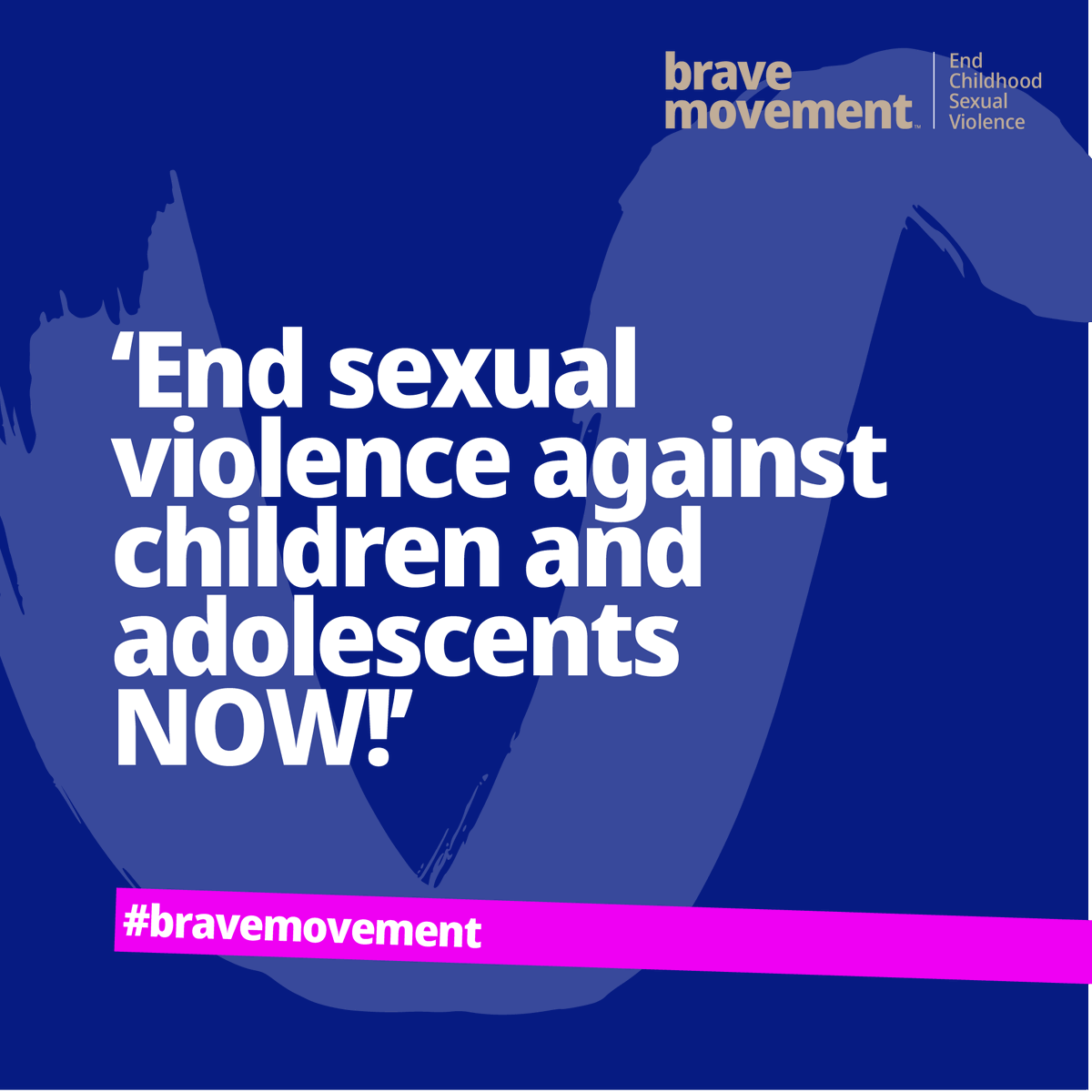 The #BraveMovement launches today!
We’re proud to be joining their fight for children who can’t fight for themselves.
We’ll keep demanding change until we #EndChildSexualAbuse everywhere.
Follow @bebraveglobal to join the movement!