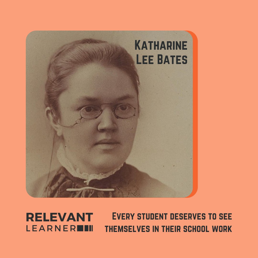 relevantlearner's tweet image. Katharine Lee Bates, who wrote “America the Beautiful”was also a lesbian in a 30-year committed relationship. #womenshistorymonth #herstory #WHM #relevantlearner #culturallyresponsive #culturallyresponsiveteaching #culturallyrelevant #inclusiveeducation #diversecurriculum