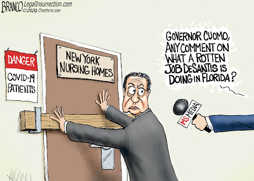 BonzoPorter's tweet photo. I Love Ron DeSantis. He is a great person.

Why is mainstream media always so eager to attack DeSantis?

They were so eager and happy to promote each Cuomo!

Folks died in NY nursing homes as a result of reckless orders from Andrew Cuomo. Justice? #COVID19 https://t.co/fw1hommH1H