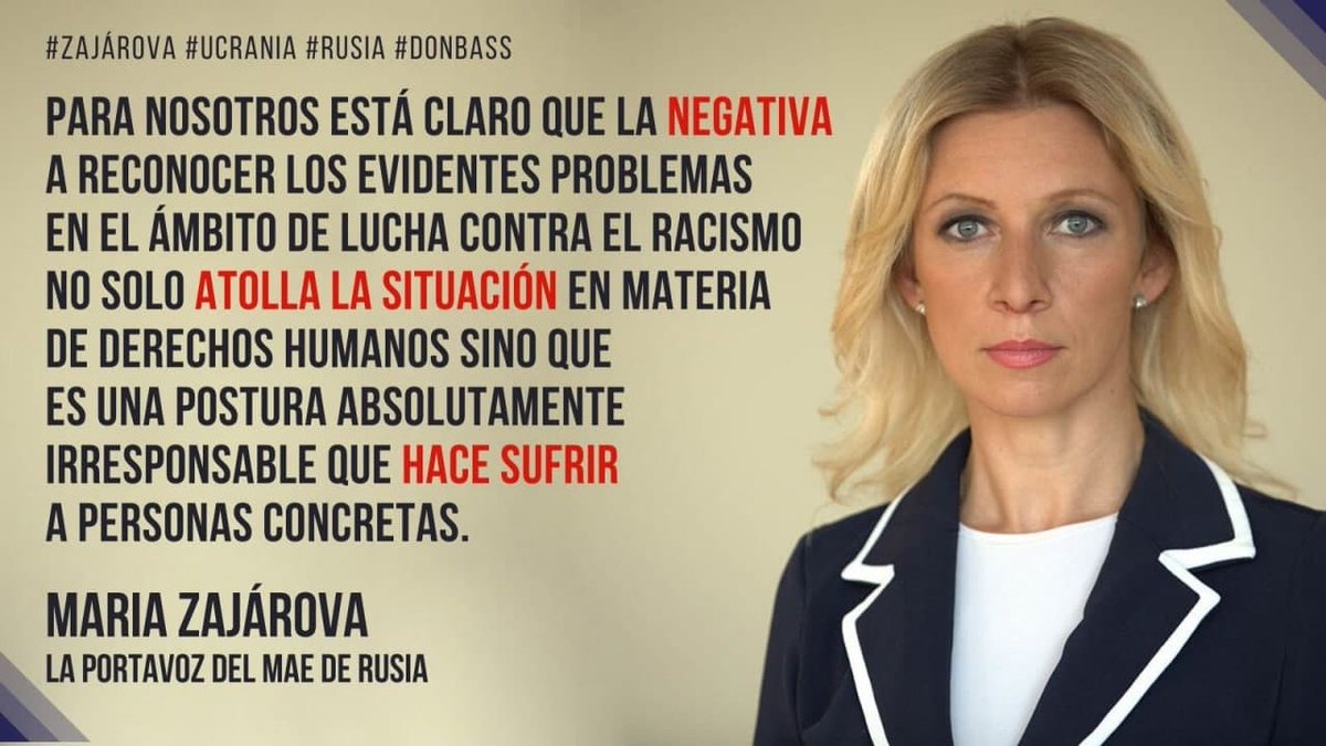 💬#Zajárova: El antisemitismo, la xenofobia, la discriminación racial que florecen hoy en Ucrania son los fenómenos de los que hablamos durante 8️⃣ años y de los que hizo la vista gorda el Occidente colectivo empeñado en patrocinar a los continuadores ideológicos del nazismo❗️