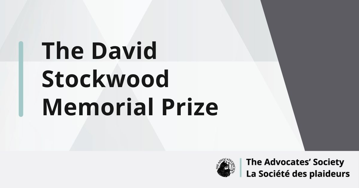Let's get writing! Submit your previously unpublished, advocacy-related articles for The David Stockwood Memorial Prize. The winning submission will be published in The Advocates' Journal & receive a cash prize. Deadline is March 18. More info here: ow.ly/HKzv50I67Ex