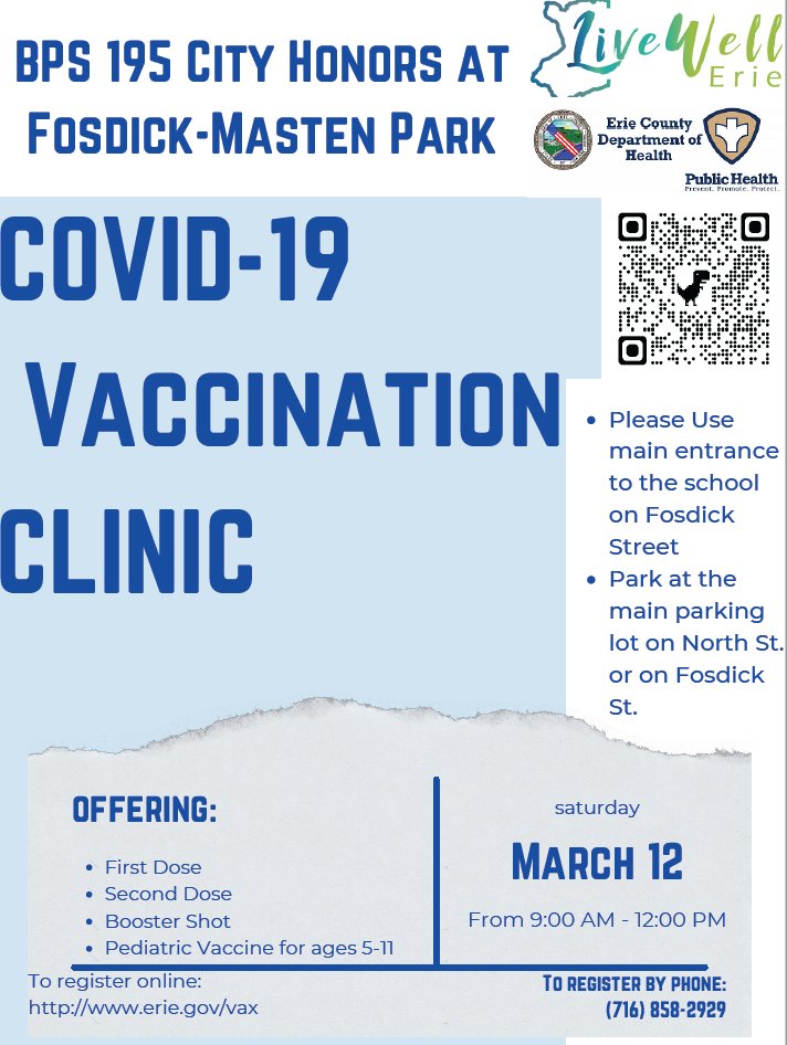 Erie County Department of Health 😷 on Twitter "Next Saturday, 3/12
