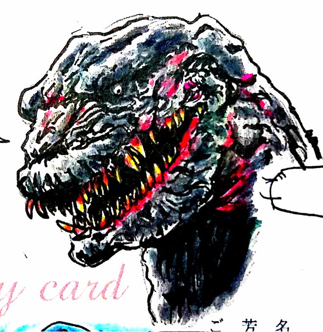 落書きで描いたシン・ゴジラ 