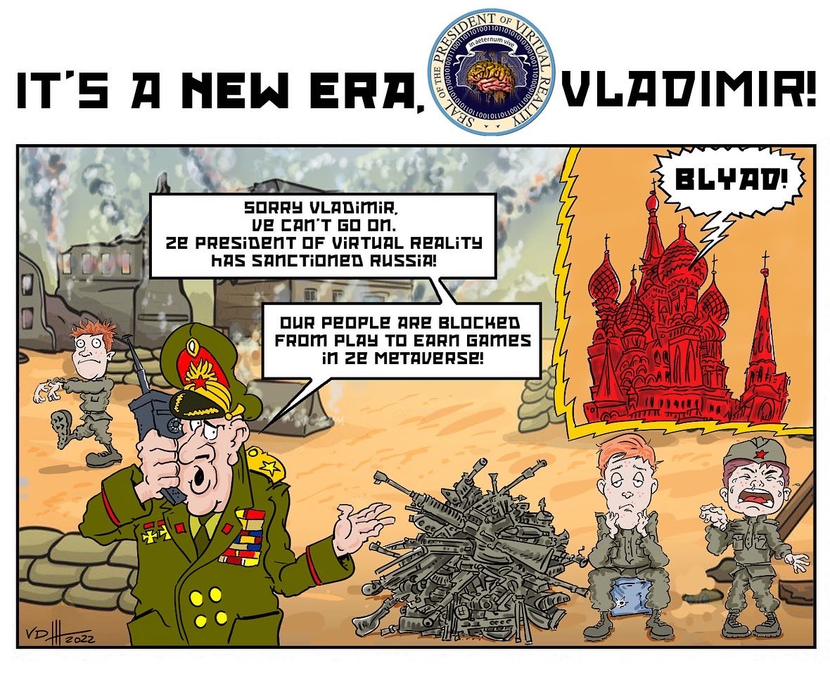 #RT <a href="/nevereverdie/">Jon Jacobs</a>: It’s A New Era, Vladimir!

#UkraineRussianWar #Ukraine #PutinWarCriminal #Metaverse #NFTCommunity #PlayToEarn #ETH #BTC #blockchaingaming