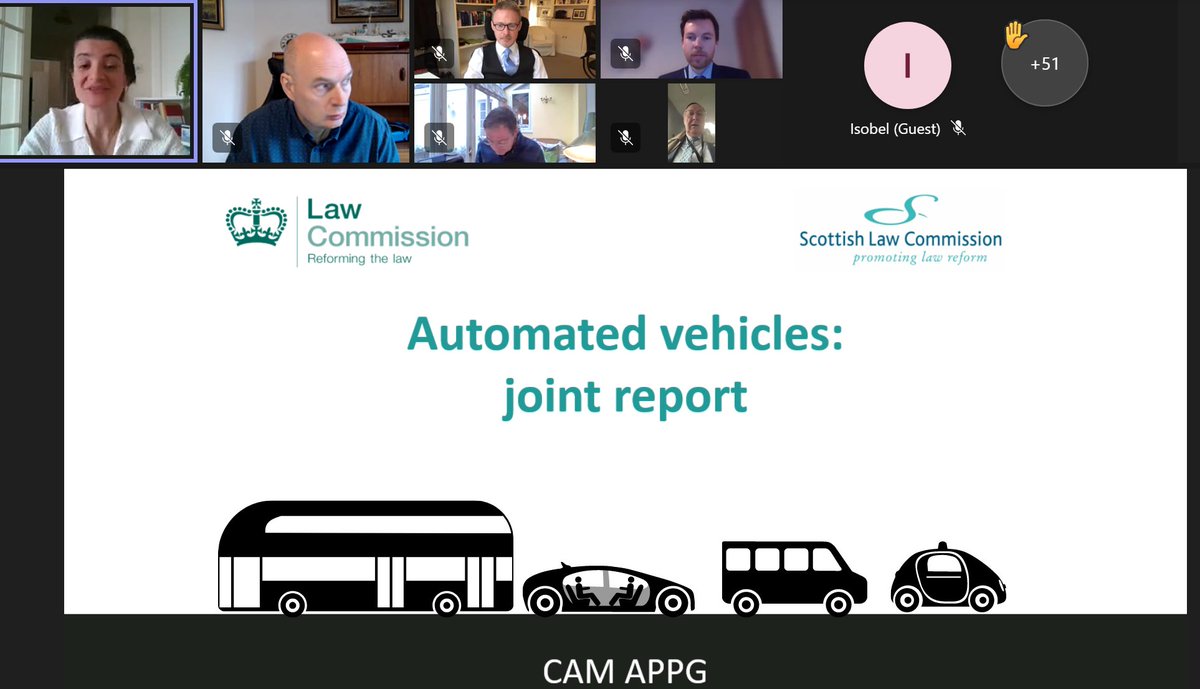 Thank you for yesterday’s discussion on automated mobility. 

We welcome Trudy Harrison MP's commitment to legislate the <a href="/Law_Commission/">Law Commission</a>'s recommendations to provide much needed clarity and safety assurance to motorists in the future.