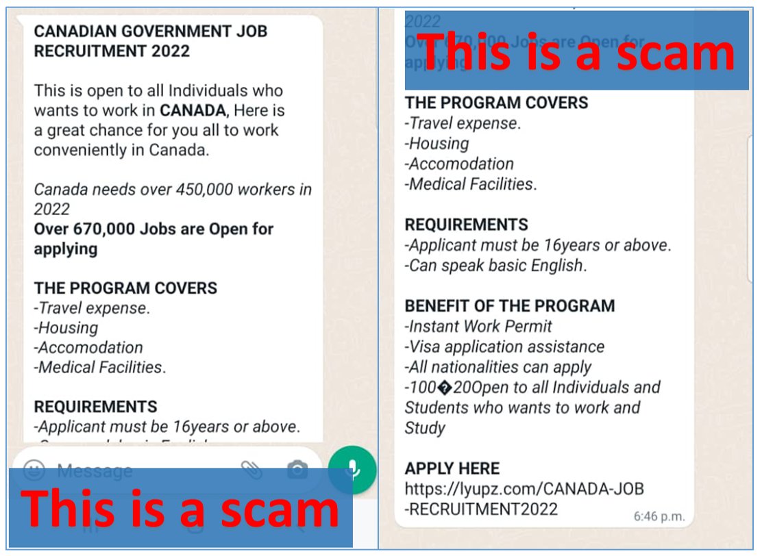 Canada in Ethiopia on X: “Be aware of the scam circulating on