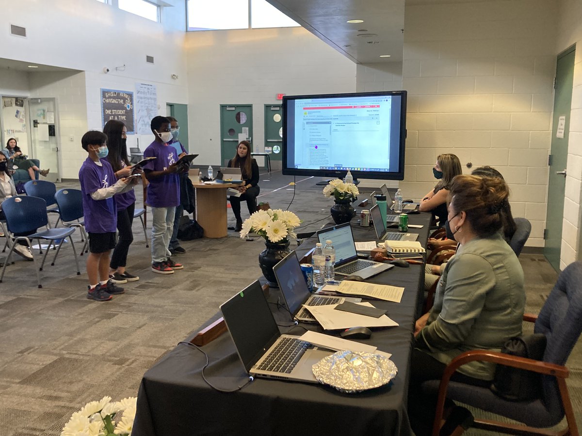 See_Boston's tweet photo. It was such an honor to recognize and celebrate our entire Sheely teams' efforts at @TollesonESD school board meeting! Starting w/students & keeping the focus on being child-centered! #SheelyPride @LupitaHightower #ProudPrincipal #weareTESD @PlayworksAZ #AllmeansALL#KidsatHope https://t.co/R3lekc1SHg