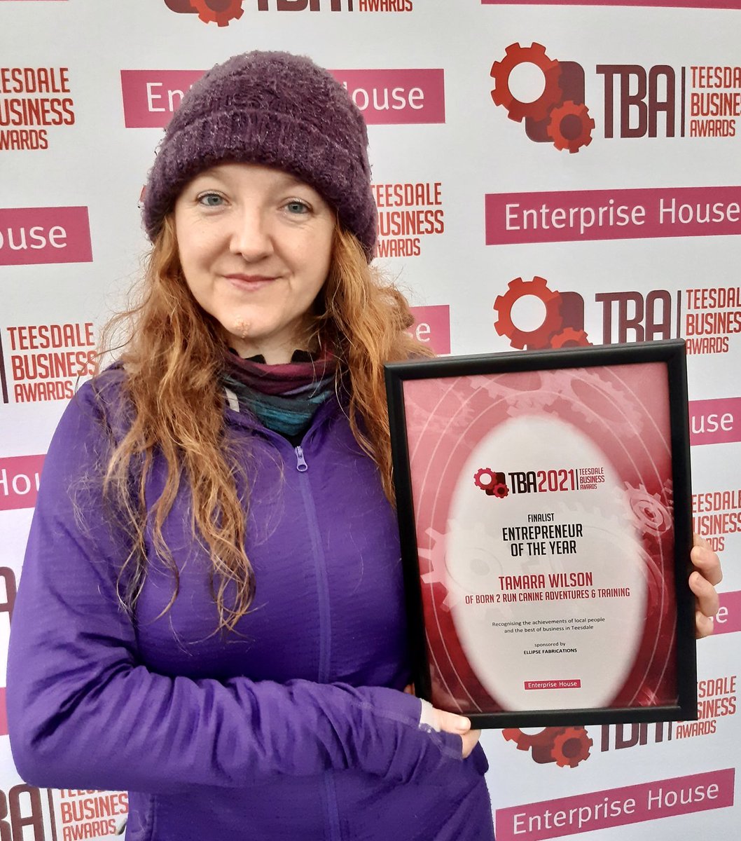 A big congrats to Tamara Wilson of Born 2 Run Canine Adventures &amp; Training who made the TBA2021 finals for Entrepreneur of the Year. Tamara popped into Enterprise House this morning to collect her certificate.  #TBA2021