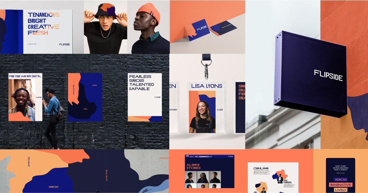 This year we created a new identity for @flipside_london, the #diversity initiative we launched in 2018. It highlights the unique characteristics of the participants we work with. And celebrates the programme’s East London roots. #Flipside2021. bynd.com/opinions/a-bol…