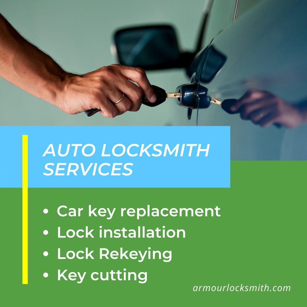 ArmourLocksmith's tweet image. We have the best technicians in St. Louis to assist you with any lockout services!

Call us at: (314) 530-0568 

#keyservice #keyless #lostcarkeys #locksmithing #mobilelocksmith #lockpicking