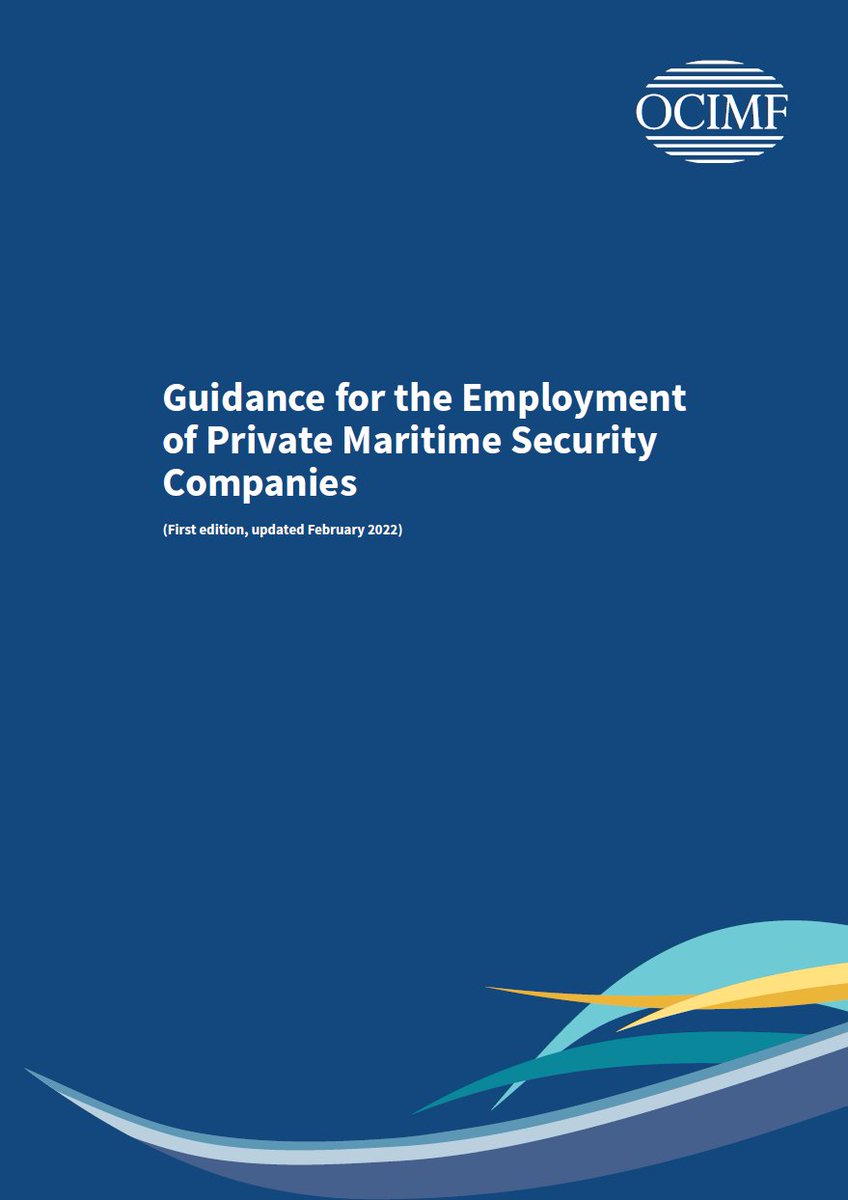 Also newly published by #OCIMF:

Guidance for the Employment of Private Maritime Security Companies

@mercoglianos @johnkonrad 

ocimf.org/publications/i…