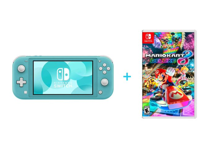 Nintendo Switch Lite with Mario Kart 8 Deluxe Bndle 