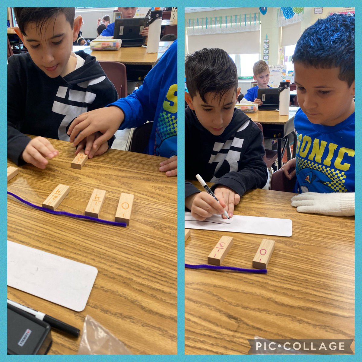 Showing our #jaguarmax while building number lines for fractions 🔢