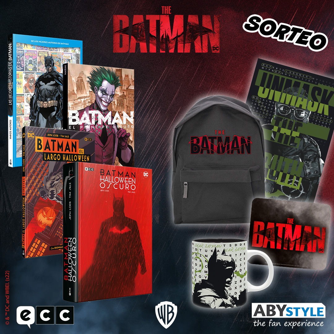 ¡CONCURSO #THEBATMANECCABYstyle! ¡Participa y gana un pack formado por cómics y merchandising!

1. Sigue a <a href="/eccediciones/">ECC Ediciones</a> y @_ABYStyle
2. Haz RT a este tweet.
3. Responde de manera original: ¿Con qué personaje del Universo DC verías la película?