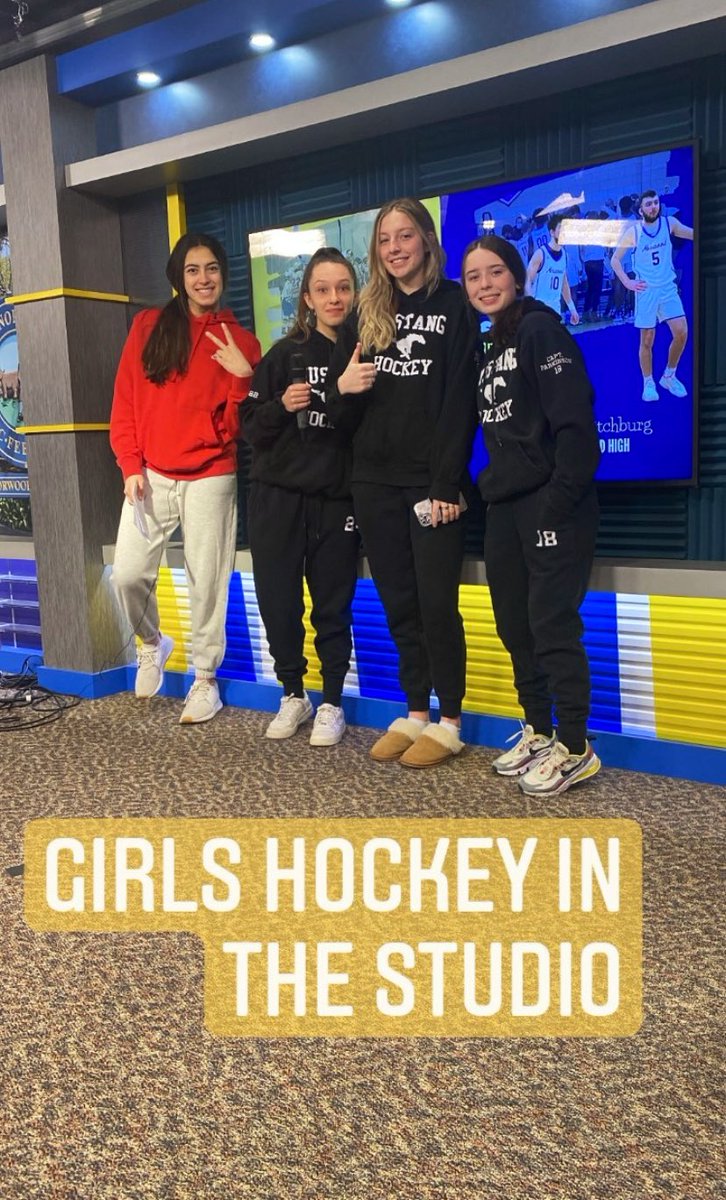 Today the Girls Hockey captains stopped by to talk about their first round of tournament tonight! Good luck girls &amp; be sure to pop out!! <a href="/NorwoodGirlsHky/">Norwood Girls Hockey🏒</a>
