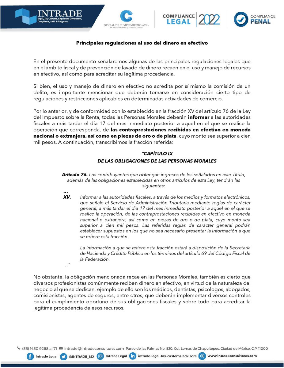 INTRADE Legal, Tax, Customs Advisors & AML tweet media