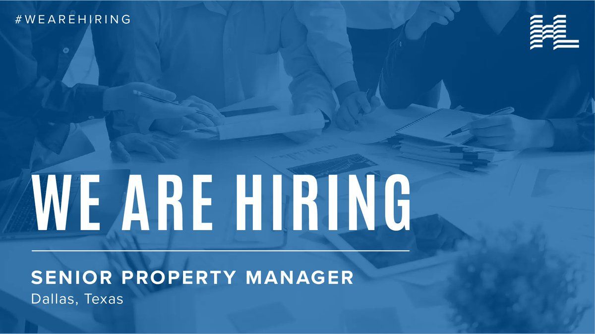 HoltLunsfordCRE's tweet photo. We are hiring for a Senior Property Manager in Dallas! Click here to learn more about the position: https://t.co/UqxQbS4y1v
#HLCDallas #HLCCareers #PropertyManagement #WereHiring #hiring #careeropportunity #realestatejobs #careerpath #makeyourcareer https://t.co/ZqAA0cssR1