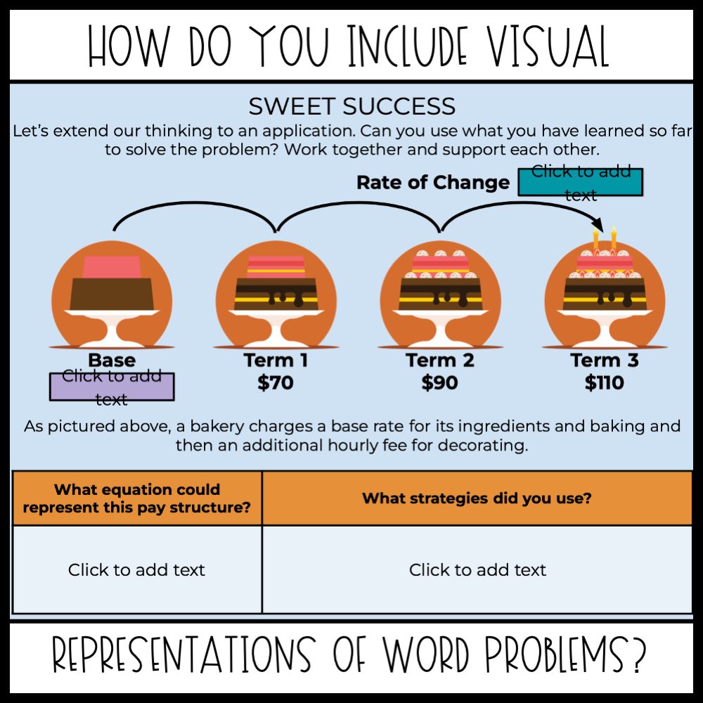 ElementTeaching's tweet photo. I attended great PD yesterday. It had me considering how we set our MLL learners up to be successful sharers in the classroom. I brainstormed what I could do in tomorrow’s lesson and decided to use visual representations of word problems to create a more accessible entry point. https://t.co/AcKrbntGc1