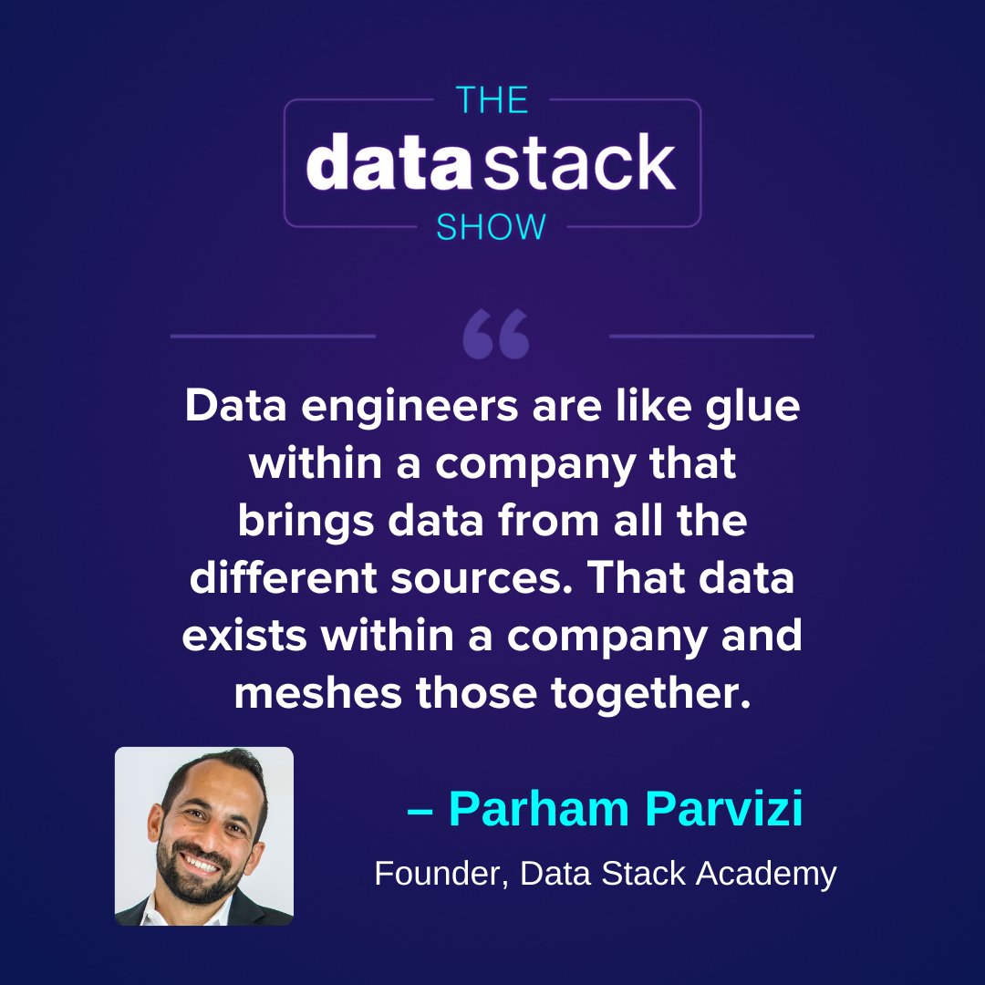 Did you miss us on The Data Stack Show? 

Our founder spoke on ‘How To Become a Data Engineer’ where he “unpacks a career in data engineering from the history to signs you’d be a good fit.” 

Check it out: bit.ly/3sSRrKK

 #datastackshow #dataengineering #dataengineer