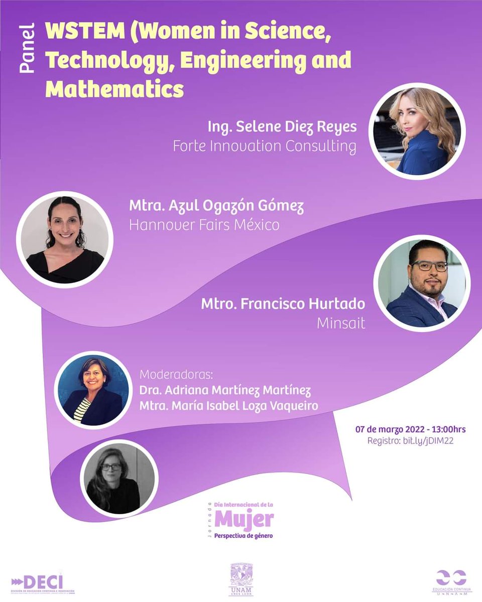 Las carreras STEM son importantes y solicitadas en el mercado laboral y las mujeres rompen paradigmas en estás áreas.
Nuestra CEO Selene Diez es un ejemplo de ello, estará participando en el panel WSTEM el lunes 7 de marzo a las 13:00hrs.
¡Regístrate!
bit.ly/jDIM22