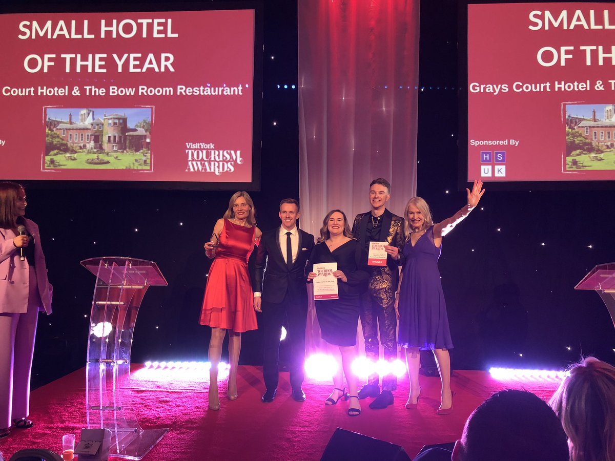Huge congratulations to @grayscourtyork for being crowned #smallhotel of the year @VisitYork #VYTA22