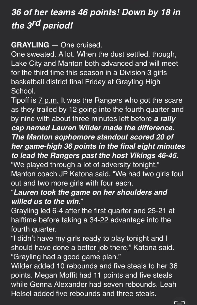 MImystics's tweet photo. 2024 @lauren_wilder11 wasn't ready for her teams season to be over! Big time talent that will be leading our 24’s this Summer! 20 points in last 8 minutes 👀 https://t.co/S6dPEZ0mgx