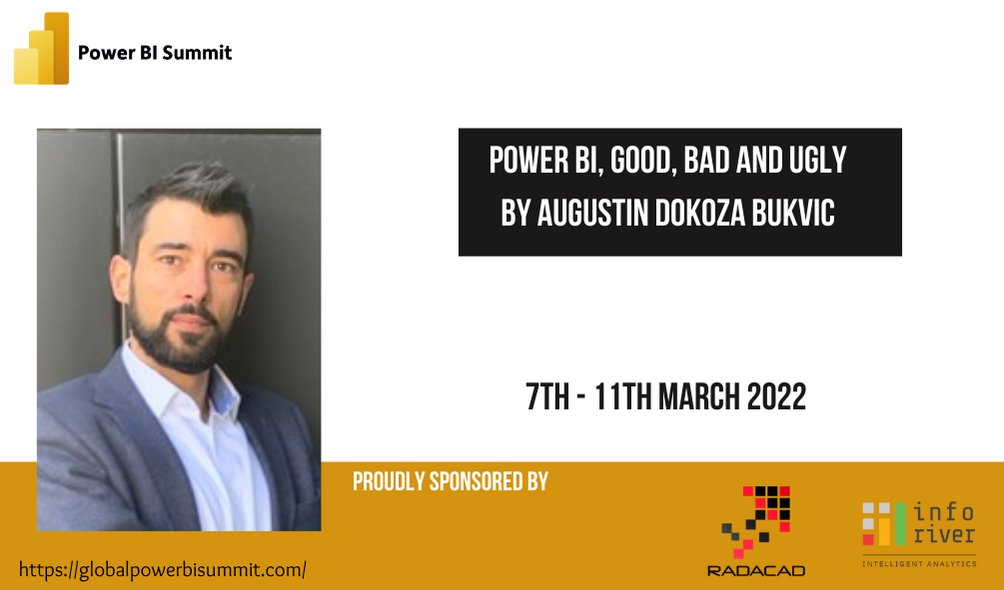 📣 Power BI Summit 2022! Be there, don't miss out on this opportunity! 
<a href="/Augustin_DB/">Augustin Dokoza Bukvic</a> 
globalpowerbisummit.com
#RADACAD #Inforiver #PowerBISummit #PowerBI