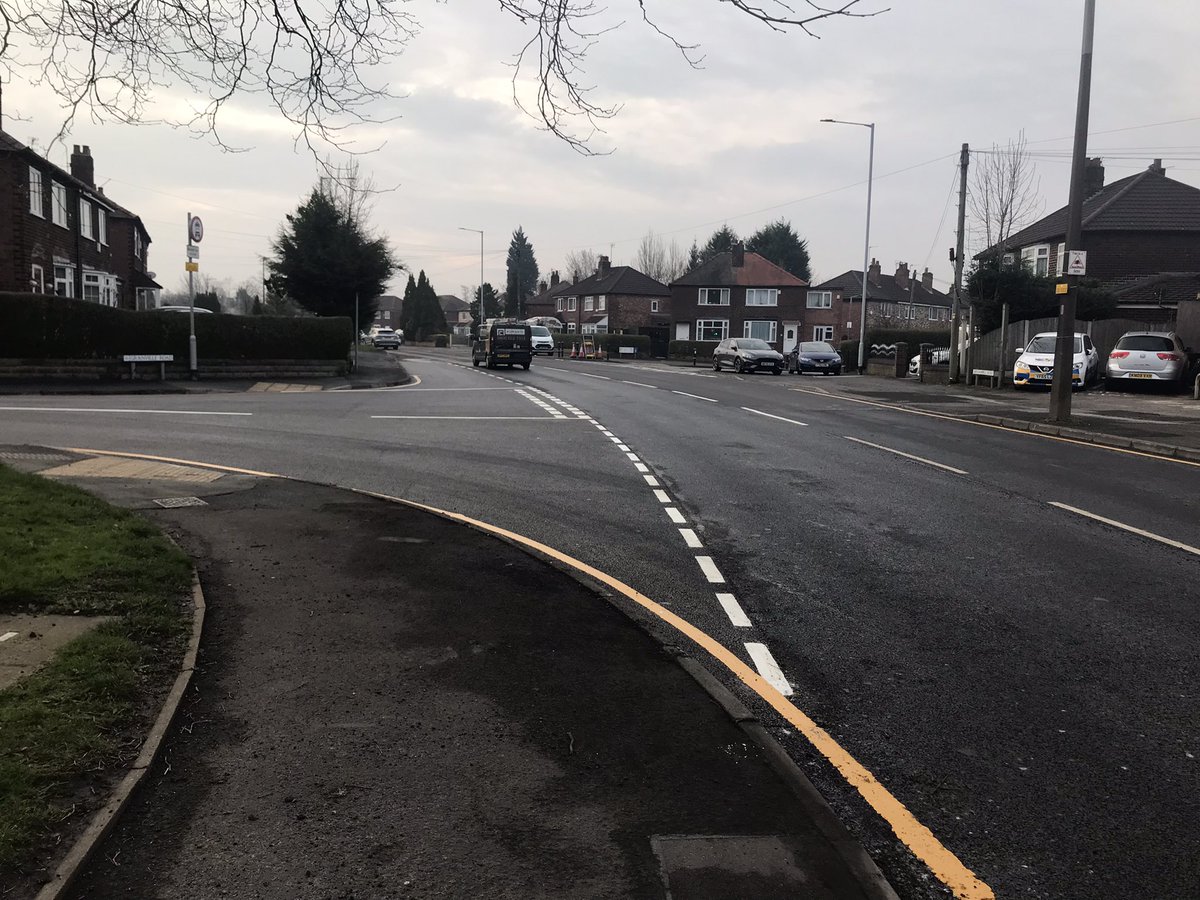 WalkRideCheadle's tweet photo. No, no plans. In fact, they have just resurfaced the junction of Granville/Birdhall so it is now wide, smooth and fast 🤷🏼‍♂️🤷🏾🤷🏻‍♀️ https://t.co/ed49OL5wsS