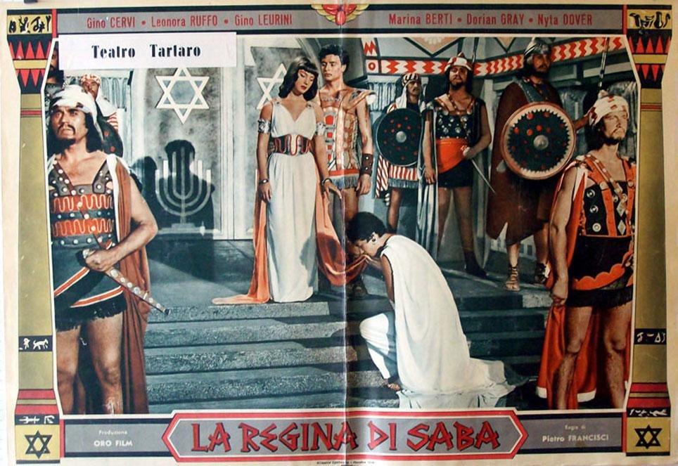 MattPage's tweet photo. #Pepla based on the Hebrew Bible/Old Testament/Tanakh:
La Regnia di Saba/The Queen of Sheba (Pietro Francisci, 1952)
David e Golia (Richard Pottier; Ferdinando Baldi, 1960)
Ester e il re/Esther and the King (Raoul Walsh, 1960)
Sansone/Samson (Gianfranco Parolini,1961)
...2/5 https://t.co/F6Vp1dTKmB