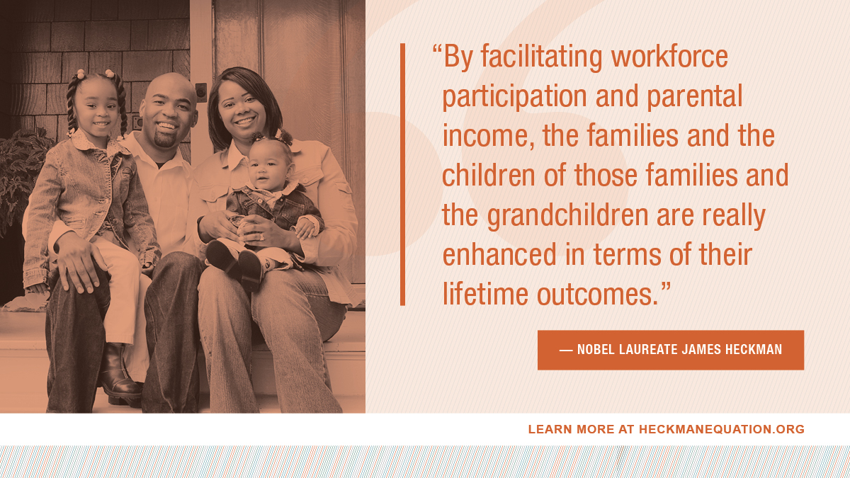 Each and every child needs access to high-quality #ECE programs that can get families back to work and produce life outcomes that span multiple generations. Learn how quality and access pay off: bit.ly/2CQ1W9n