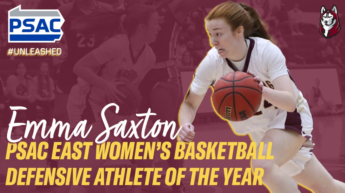 GoBUHuskies's tweet photo. Grad. Emma Saxton led a stingy defense for the @buwbb_huskies and was honored at the 2022 @PSACsports East Defensive Athlete of the Year! Grad. Meghan Corridoni joined Saxton on the PSAC East First Team as well! 

#Unleashed 

📃:https://t.co/lu81kczBUs https://t.co/XQ3eCFGTDG