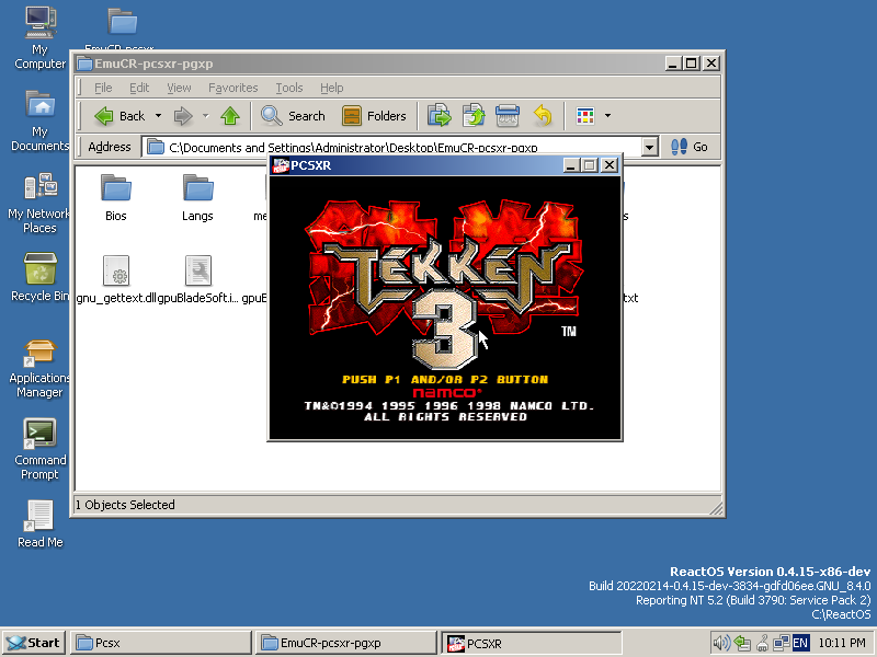 ReactOS_es's tweet photo. ¿Echas de menos jugar a la PS1? Usa @reactos 
PCSX-Reloaded, el emulador de PlayStation, es compatible con ReactOS. Funciona mejor a pantalla completa, pero el rendimiento del AC97 promete.
Tester: @julenuri
#gamers
#videojuegos #ProbandoSoftware #CodigoLibre #PS1 https://t.co/uuZbENdjUy
