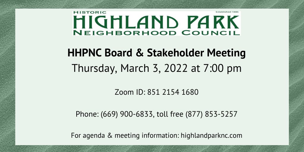 HHPNC's tweet photo. HHPNC General Board Meeting TONIGHT at 7! Agenda items include:
-    Poppy Peak CIS Update
-    Monte Vista Tenant Update
-    Community Impact Statement in support of the SKYA Appeal
-    Community Impact Statement opposing Zoo Expansion
 -   Tiny Homes Updates https://t.co/EMQzlTXr6E