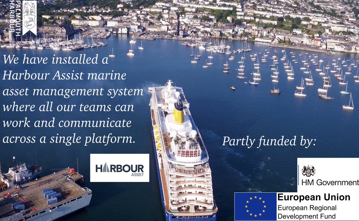 Miles Carden (@milescarden30) on Twitter photo As a part of a modernisation and efficiency programme at <a href="/HarbourFalmouth/">Falmouth Harbour UK</a> we have a new working partnership with <a href="/harbourassist/">HARBOUR ASSIST</a>
Big thanks for the support of the #ERDF Programme and <a href="/sfastcornwall/">Superfast Cornwall</a> #Superfast 3 Programme who helped us invest in the first phase of the software. As a part of a modernisation and efficiency programme at <a href="/HarbourFalmouth/">Falmouth Harbour UK</a> we have a new working partnership with <a href="/harbourassist/">HARBOUR ASSIST</a>
Big thanks for the support of the #ERDF Programme and <a href="/sfastcornwall/">Superfast Cornwall</a> #Superfast 3 Programme who helped us invest in the first phase of the software.