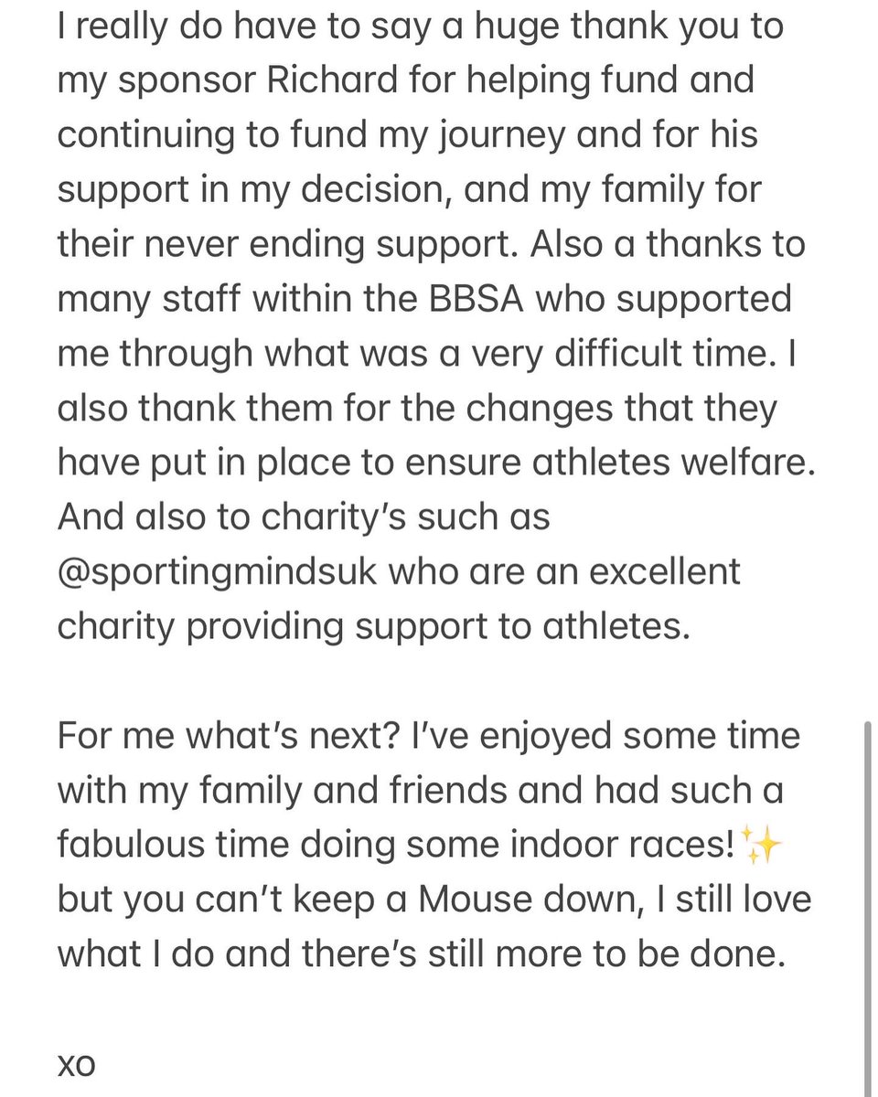 I wanted to wait until my indoor season was over to address why my bobsleigh season ended so suddenly but I do think it’s very important that I share my last few months with you 🤍