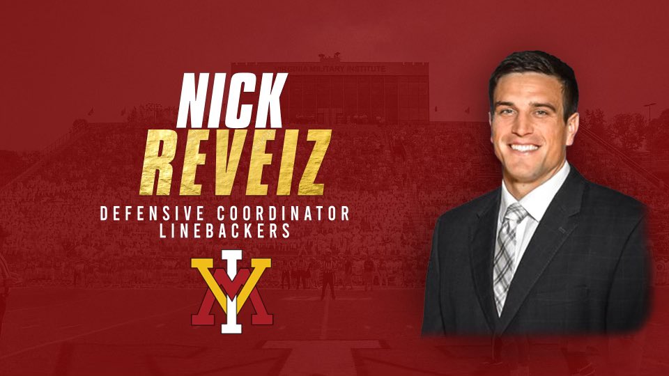 VMI_Football's tweet photo. Welcome to @VMI1839 @CoachNickReveiz https://t.co/bsbc5RAJrX