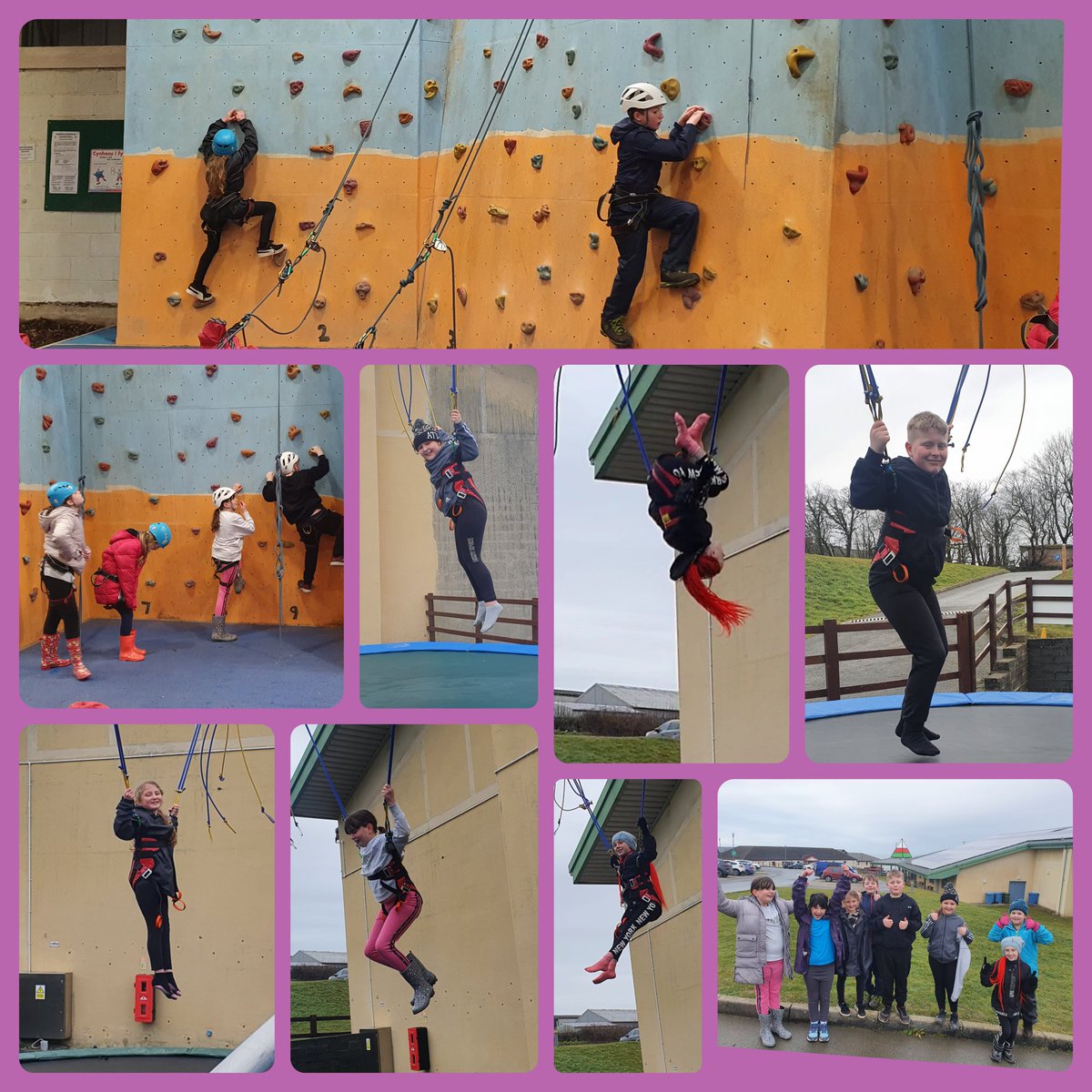 GPSMissSmith's tweet photo. The children showed off their acrobatic skills on the trampoline and traversed the climbing wall.
Excellent!
#climbingwall #trampoline #healthyconfident #llangrannog 
@GlyncoedP https://t.co/zC9iAbeoC6