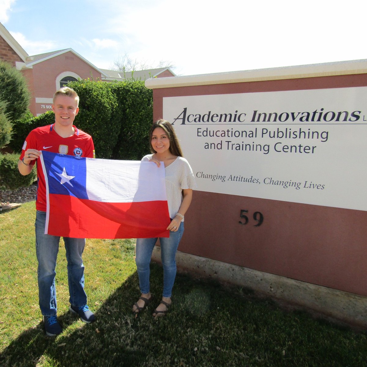 AcademicInn's tweet photo. Logan Hirschi, one of our fearless Web Developers, is moving to Chile! The team at Academic Innovations celebrated with gyros and cheesecake. Wish him luck! #my10yearplan https://t.co/QZ1hvkanua