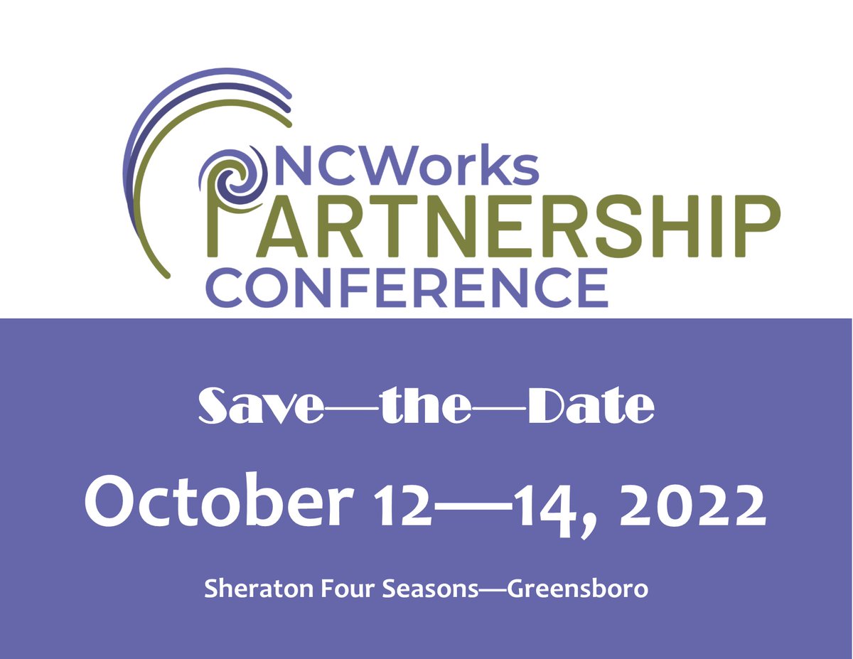 NCWorksConf's tweet photo. We are looking forward to gathering in person and reconnecting with colleagues throughout the workforce system. Hope to see you in October at the Sheraton Four Seasons - Greensboro! https://t.co/gfwOD5NQcd