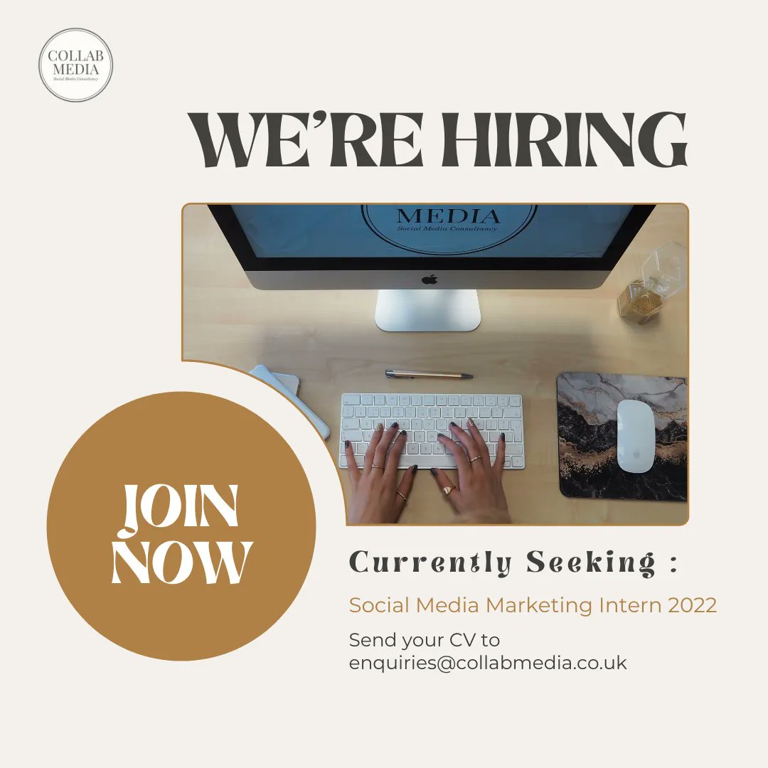Calling all undergraduates, we're looking for an intern to join our growing team! We are looking for someone that wants to expand their skills in content creation, social media and branding. To apply please email > enquiries@collabmedia.co.uk
#SocialMediaInternship #Teesside