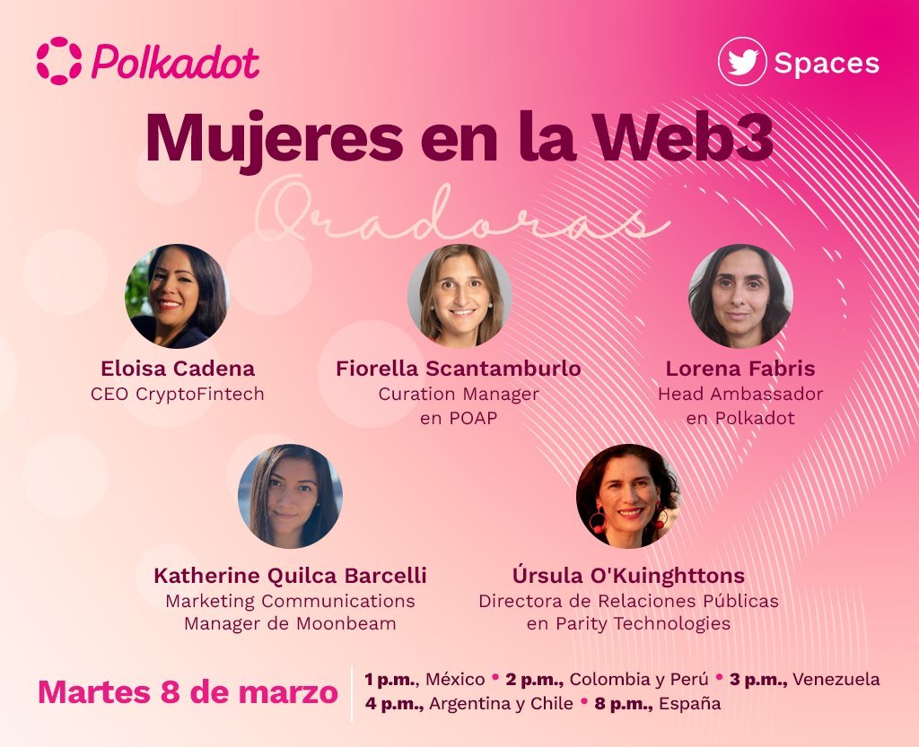 Agenda de eventos polkadot mujeres