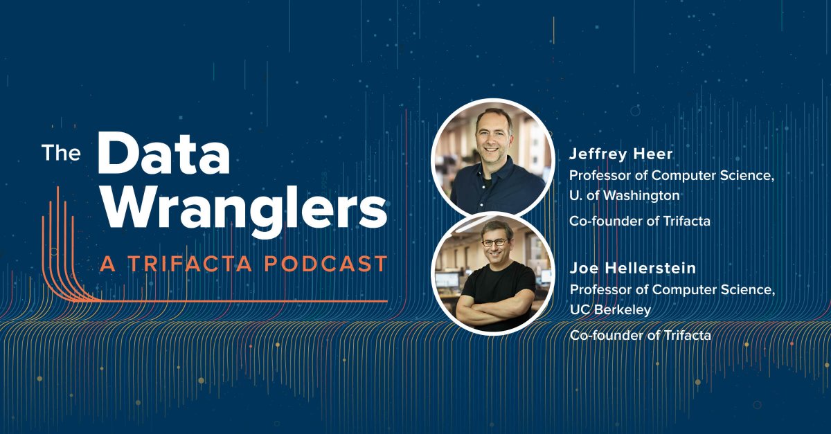 Trifacta's tweet photo. #DataWranglers @joe_hellerstein and @jeffrey_heer tell all about what it takes to wrangle a successful enterprise during the season finale. Plus, Trifacta CEO @a_adam_wilson talks with them about how they turned a vision into reality! 

Tune in: https://t.co/wRezRM4d7X https://t.co/LoNMS6MNXV