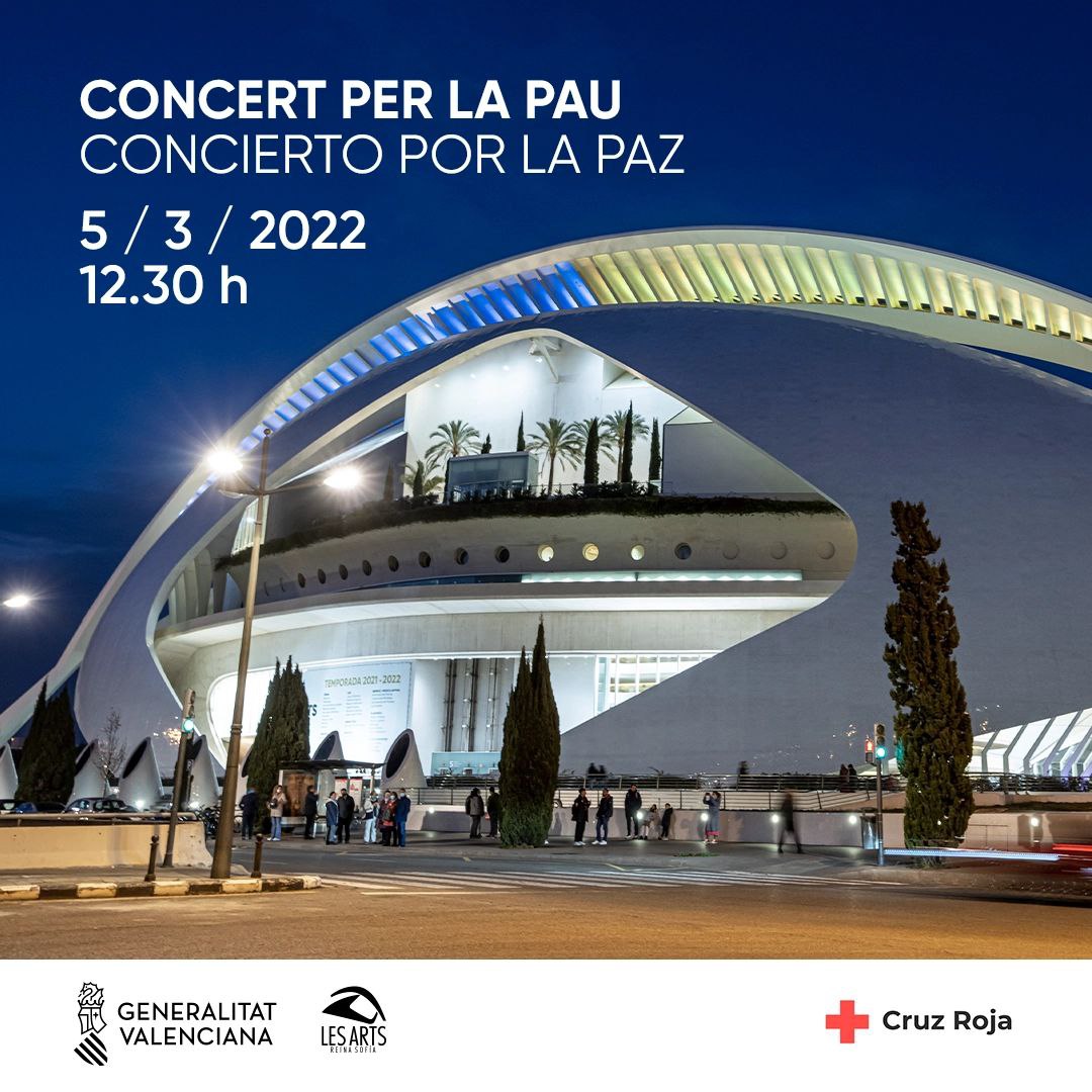 🇺🇦 Potenciem un concert solidari de l'OCV perquè el poble ucraïnés reba ajuda humanitària a través de Creu Roja.

Obrim una porta cultural a la societat valenciana perquè se solidaritze amb el poble ucraïnés i el públic acudisca a un concert de primer nivell.