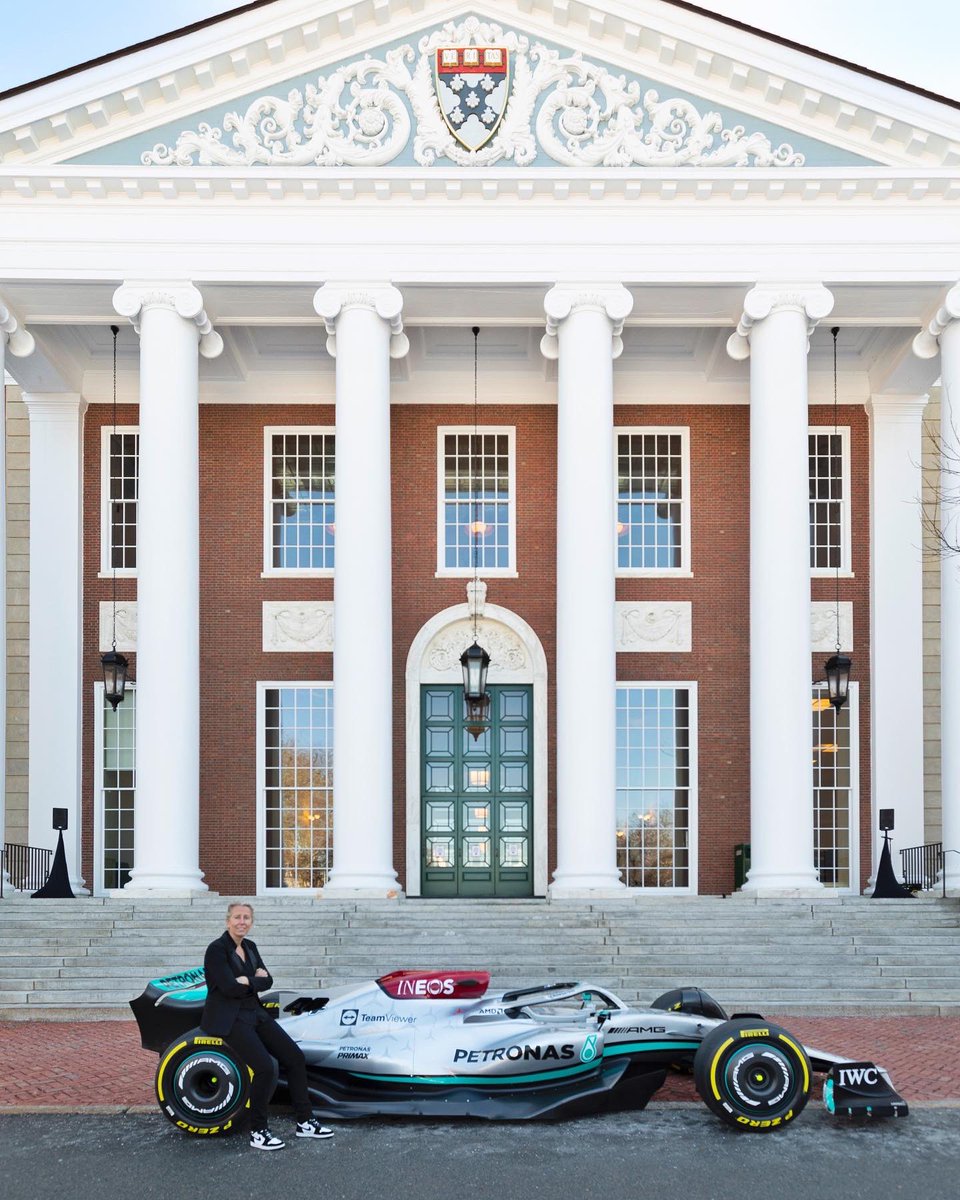 No biggie. Just taking a quick break after doing some laps around Baker Library in the @mercedesAMGF1 car. Typical Wednesday at @HarvardHBS, really. 😉🏎💨 #vroomvroom 🙌 More photos to come from what was a very special day! (📸 by @evephoto