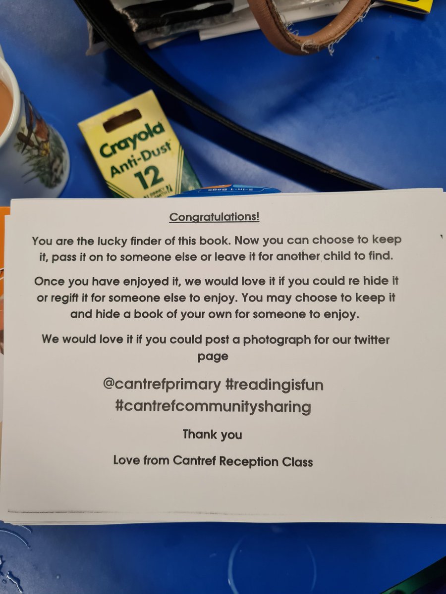 Reception had a soggy walk spreading the love of reading on #WorldBookDay. We hid 30 books around our community for others to enjoy. Let's us know if you find one.<a href="/LifeInMon/">Monmouthshire Life</a> @EAS_Equity @EAS_LLCEnglish <a href="/MonmouthshireCC/">Monmouthshire / Sir Fynwy</a> <a href="/AberVoice/">Aberlad/Y Fenni Vice</a> <a href="/willmc21/">Will McLean</a> #readingisfun #cantrefcommunitysharing