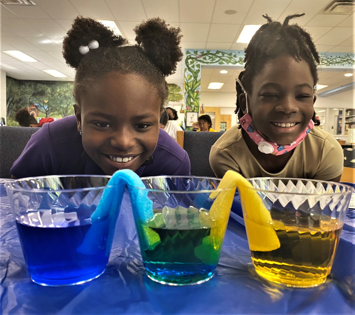 HCPSlomax's tweet photo. Walking Rainbow ~ Science meets Art 
Students observe how mixing 2 primary colors create a secondary color &amp; ROY G. BIV https://t.co/Fzcb1uqr2F