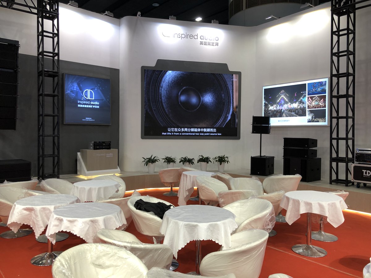InspiredAudio's tweet photo. Prolight + Sound Guangzhou 2022. This year our products were once again on display with our local partners T.D Taichee. Here are a few snaps of the stand. https://t.co/6JLzXL2au0
