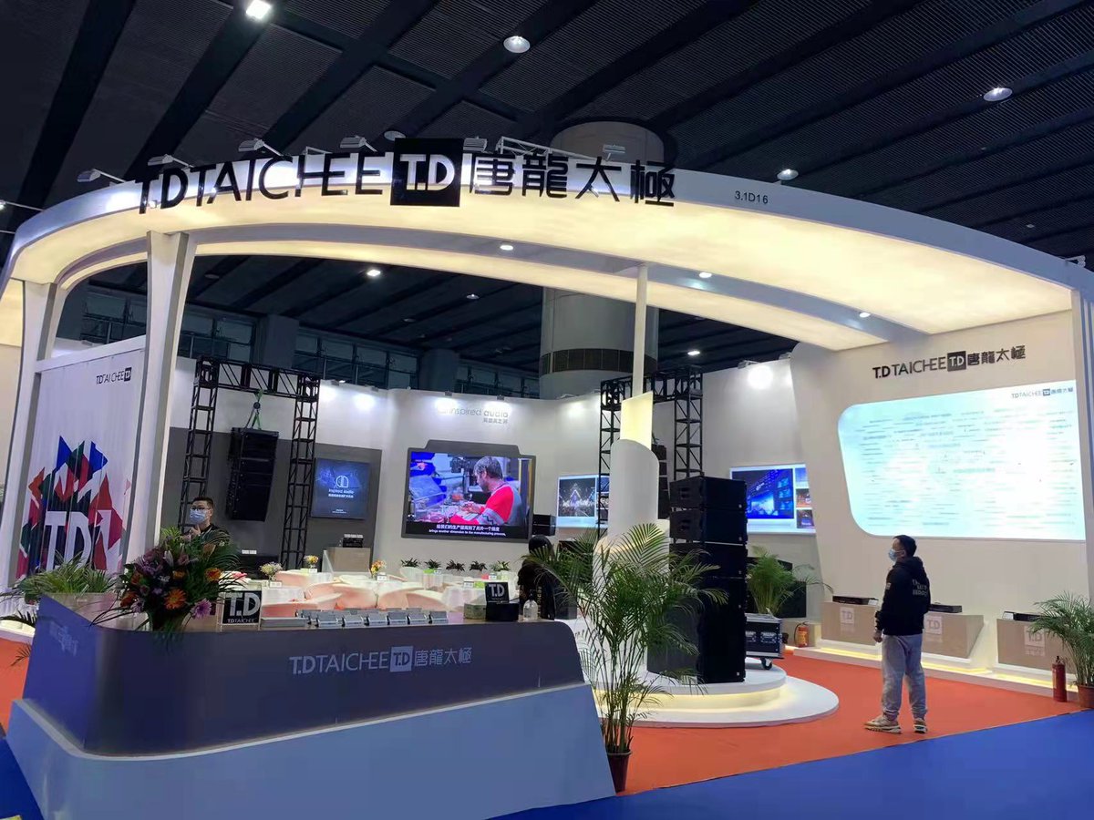 InspiredAudio's tweet photo. Prolight + Sound Guangzhou 2022. This year our products were once again on display with our local partners T.D Taichee. Here are a few snaps of the stand. https://t.co/6JLzXL2au0